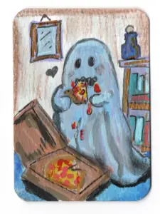 Pizza, because haunting is hard